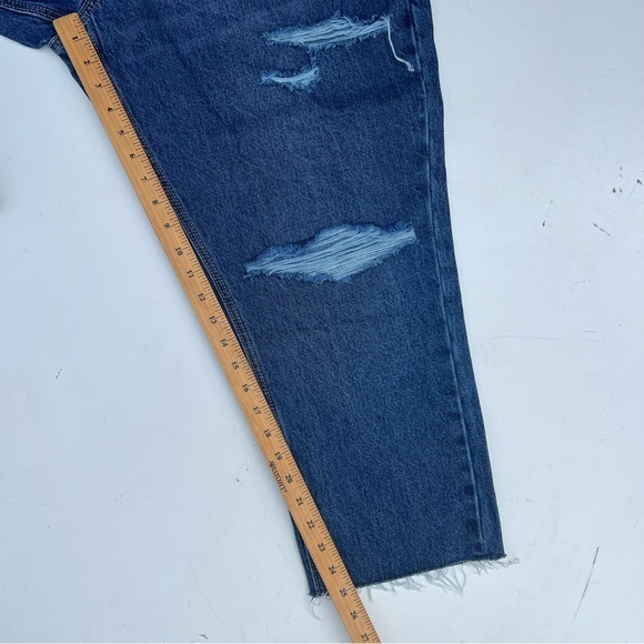 NEW! Old Navy high-rise slouchy crop jean raw hem button front 5-pocket style - Picture 12 of 13